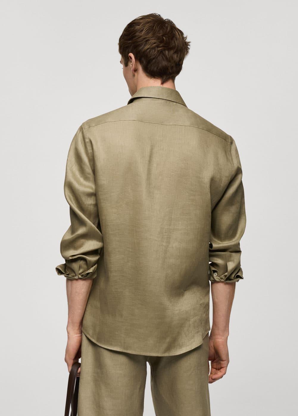 Mango Mens Linen Shirt Product Image