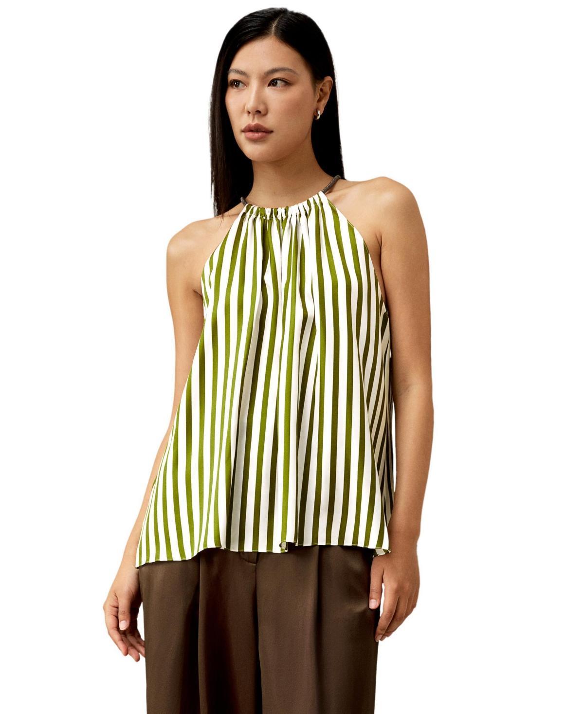 Lilysilk Womens Silk Twill Halter Neck Top Product Image