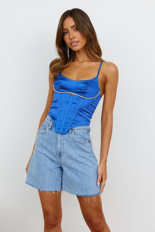 New Rules Crop Top Blue Product Image