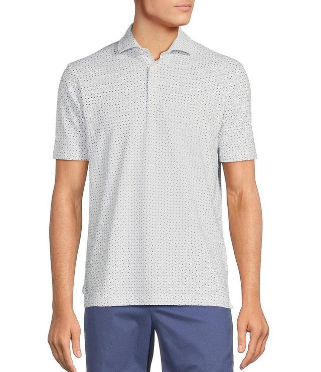 Cremieux Blue Label Slim Fit Lightweight Pique Printed Short Sleeve Polo Shirt Product Image