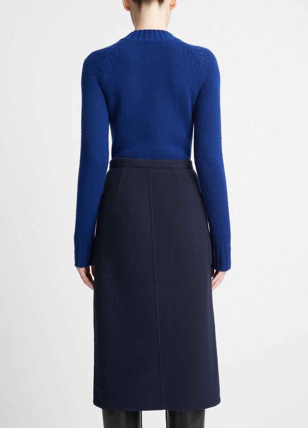 Brushed Wool-Blend Pencil Skirt Product Image