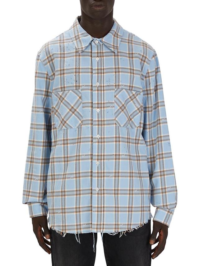 Mens Shotgun Distressed Flannel Shirt Product Image