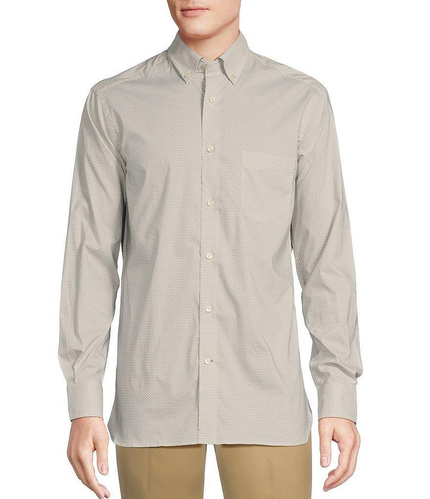 Daniel Cremieux Signature Label Sateen Micro-Print Long Sleeve Woven Shirt product image