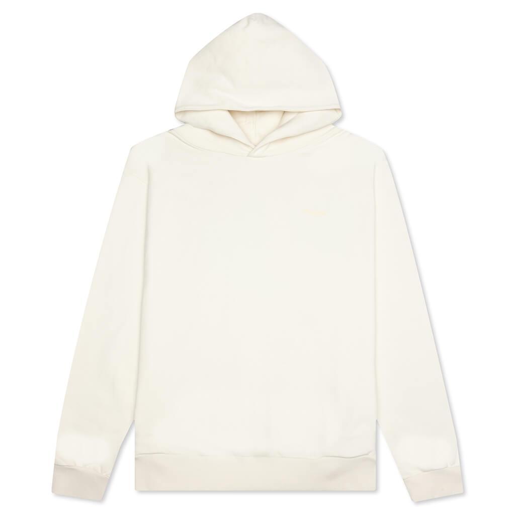 Hooded Brushed Logo Sweatshirt - Stone White Male Product Image