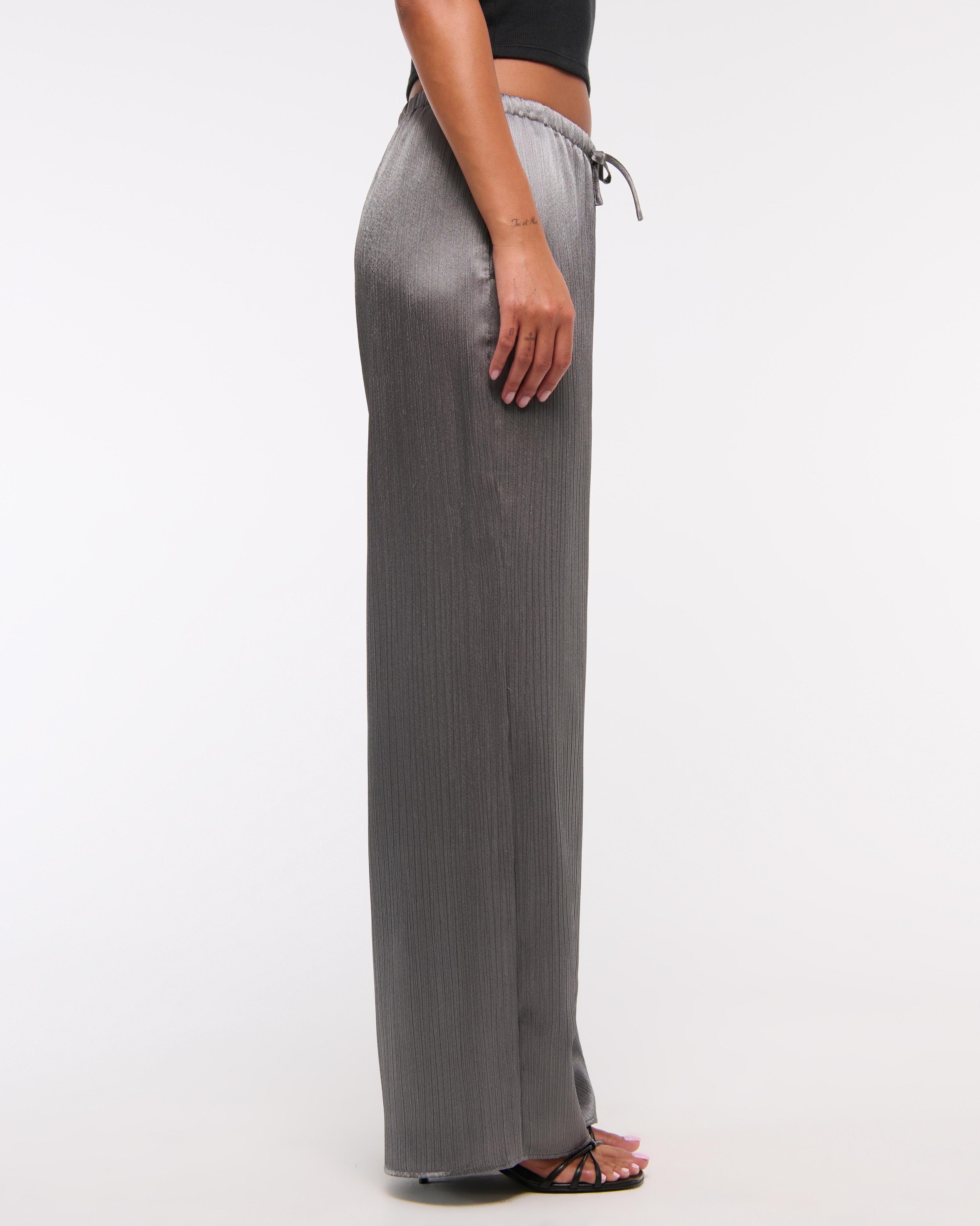 Textured Satin Pull-On Pant Product Image