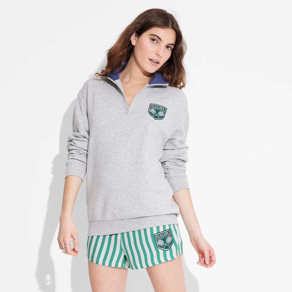 Womens Malibu Tennis Club Graphic Sweatshirt - Heather Product Image