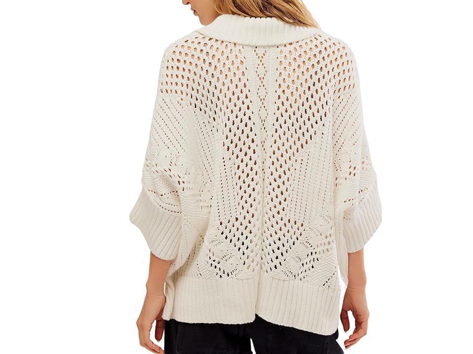 Free People To The Point Polo (Optic ) Women's Sweater Product Image