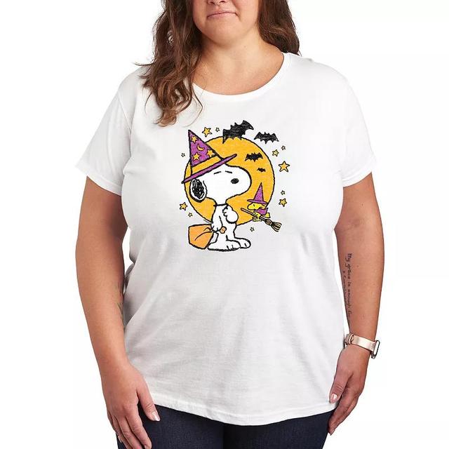 Plus Size Peanuts Snoopy & Woodstock Witchcraft Graphic Tee, Womens Product Image