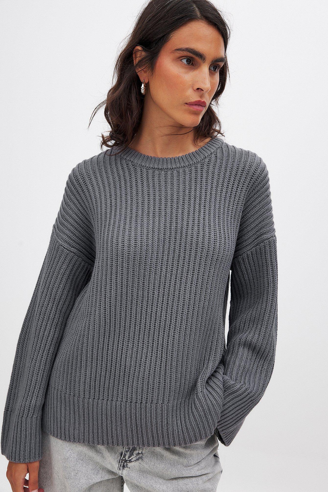 Round Neck Knitted Sweater Product Image