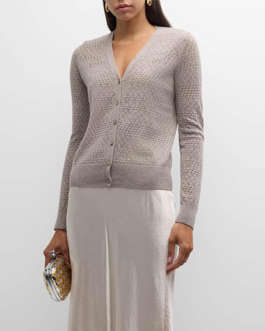 Cashmere Pointelle Stitch Cardigan product image