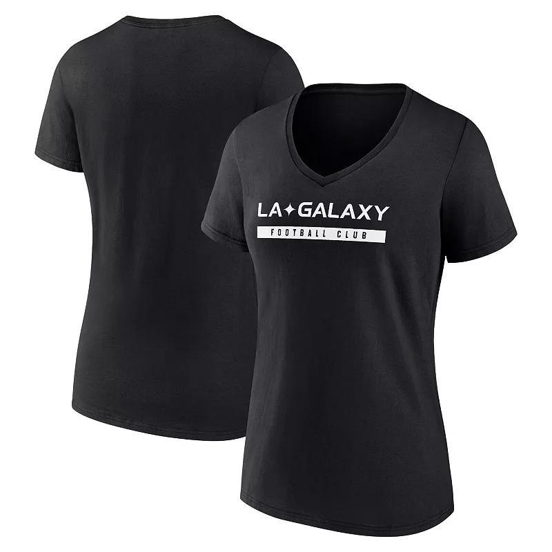 Womens Fanatics Branded LA Galaxy Fundamentals Stealth V-Neck T-Shirt Product Image