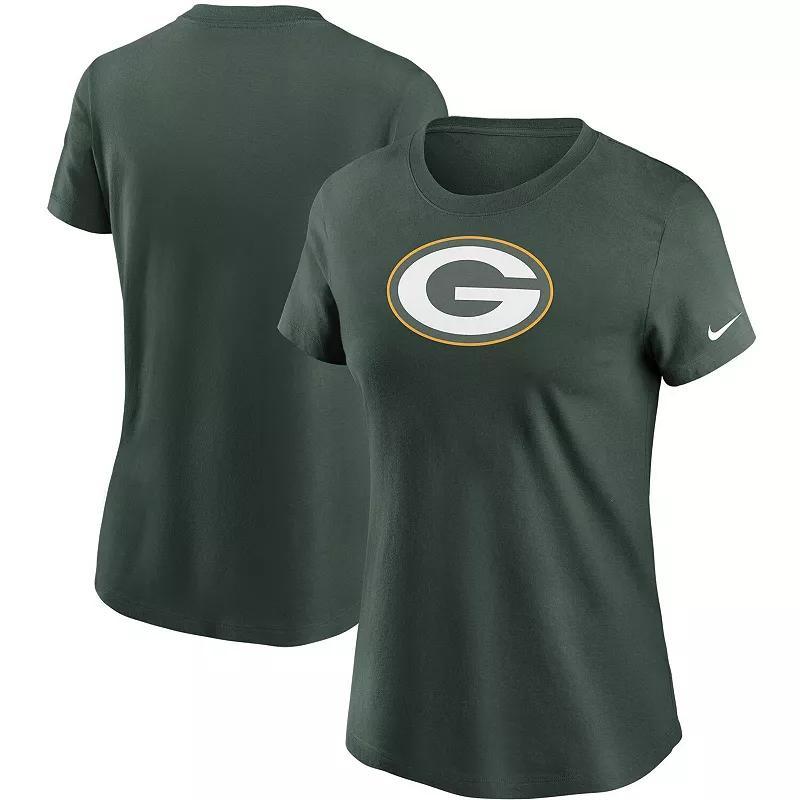 Womens Green Green Bay Packers Logo Essential T-shirt Product Image