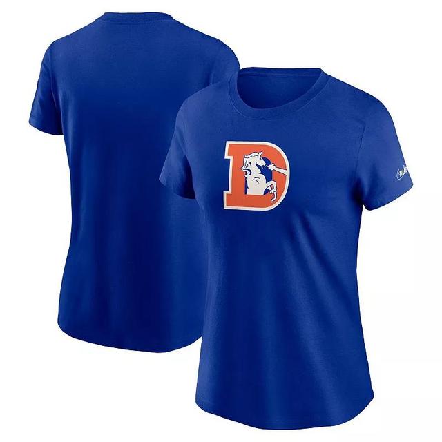 Womens Nike Royal Denver Broncos Primary Logo T-Shirt Product Image