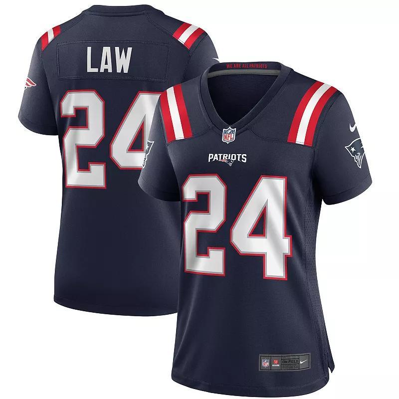 Nike Womens Ty Law New England Patriots Game Retired Player Jersey - Navy Product Image