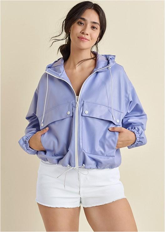 Cropped Bomber Jacket Product Image