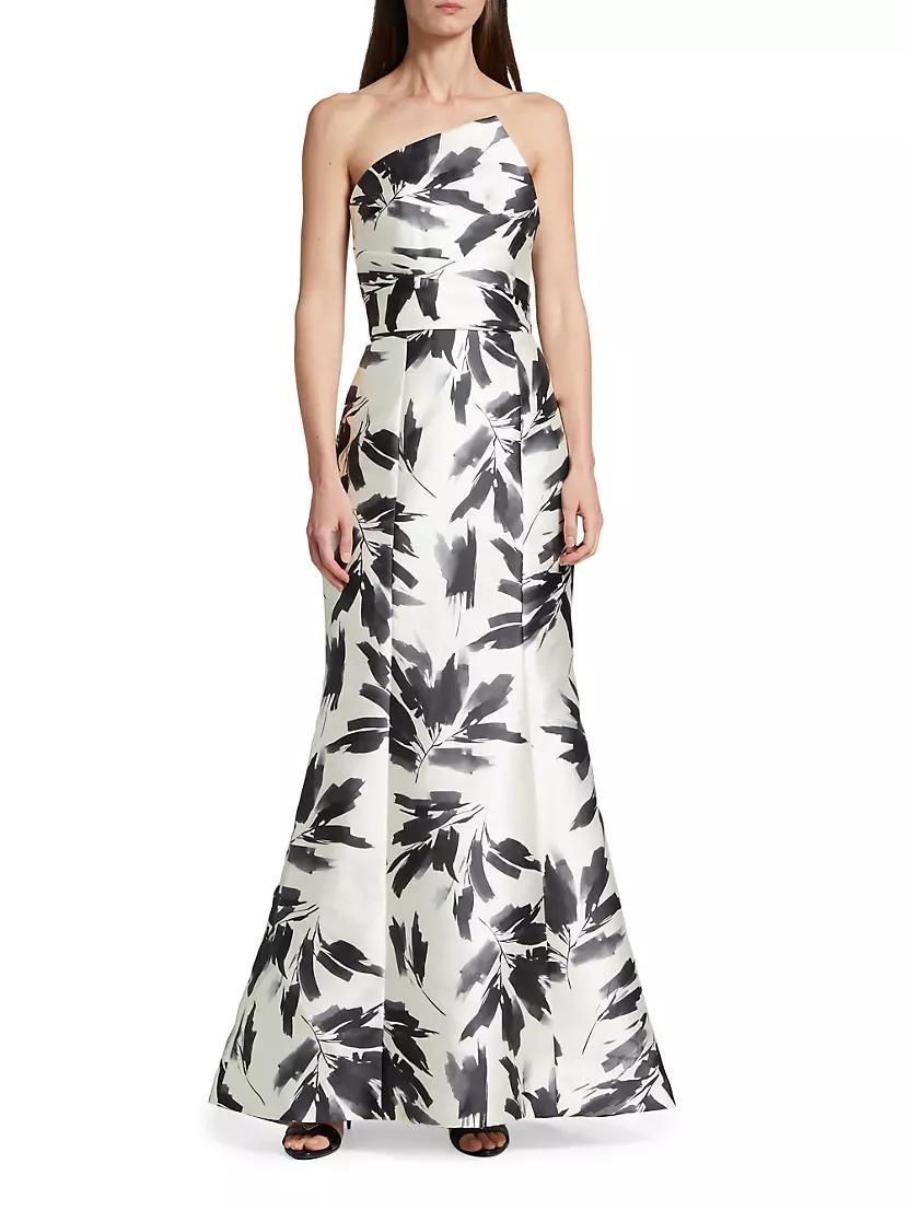 Strapless Brushstroke Satin Trumpet Gown Product Image