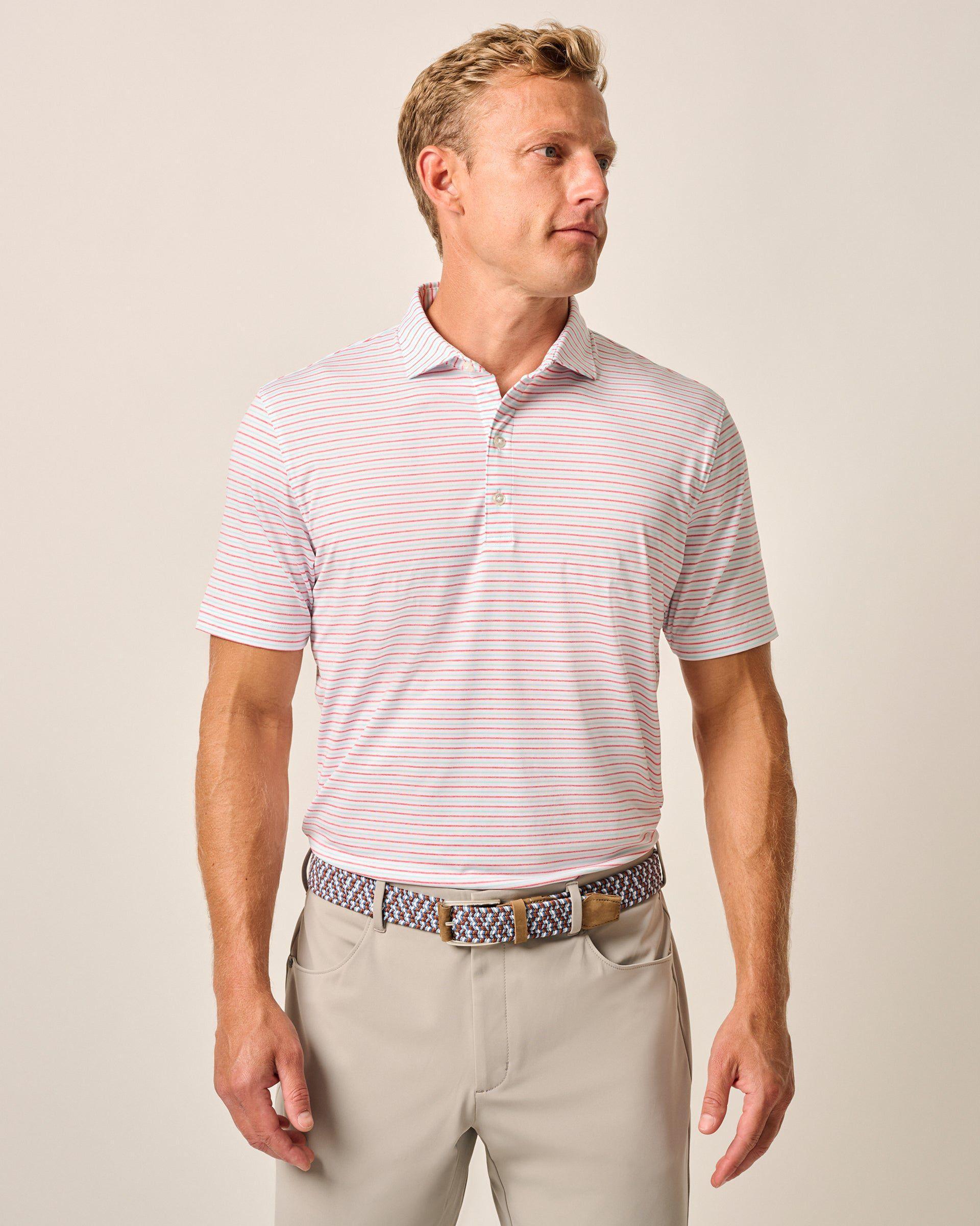 johnnie-O Performance Jersey Polo - Vik Stripe Product Image