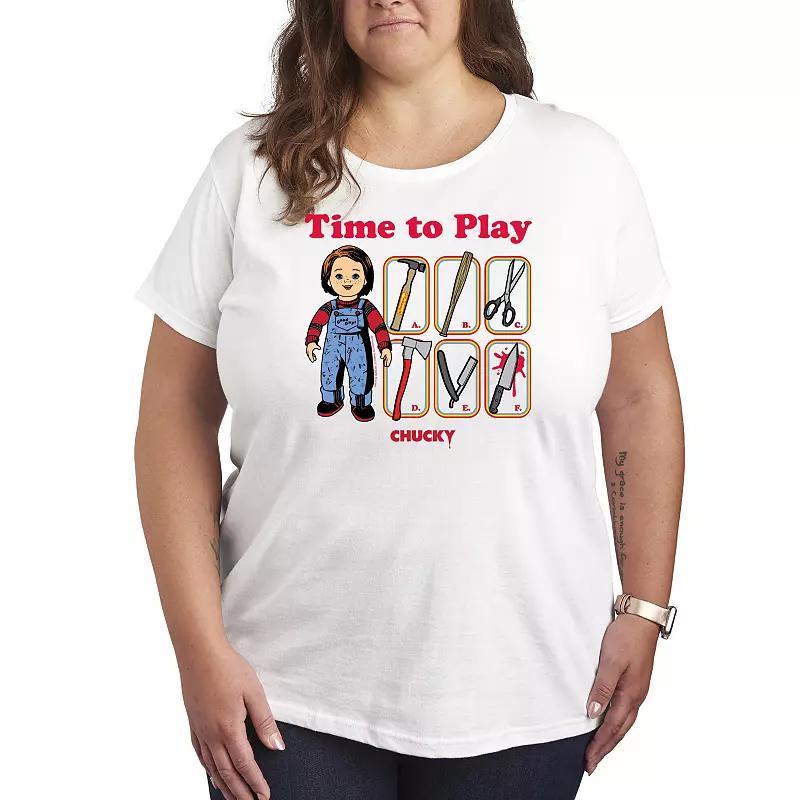 Plus Size Chucky Time To Play Graphic Tee, Womens Product Image