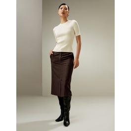 Pinstripe Midi Pencil Skirt Product Image