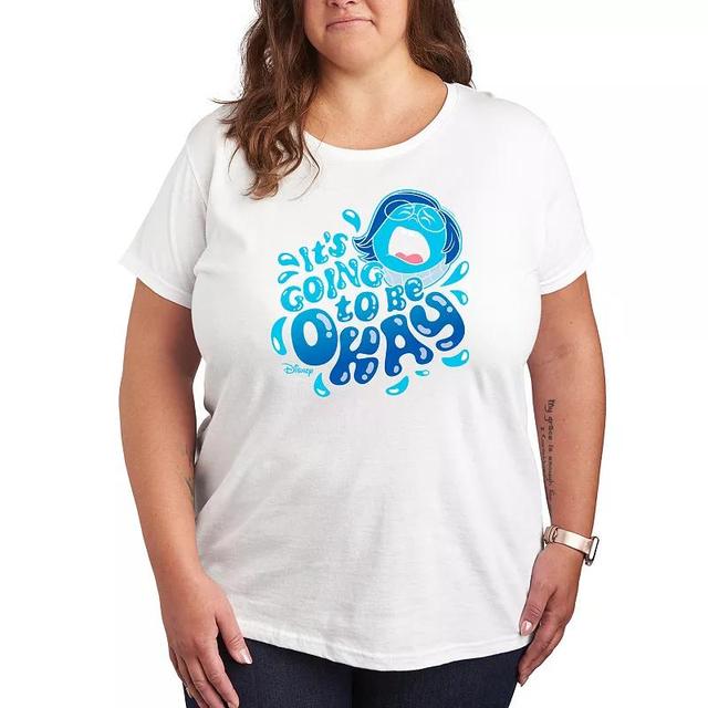 Disney / Pixars Inside Out 2 Sadness Plus Size Its Going To Be OK Graphic Tee, Womens Product Image