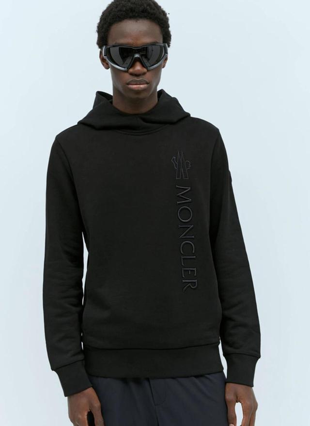 Logo Embroidery Hooded Sweatshirt In Black Product Image