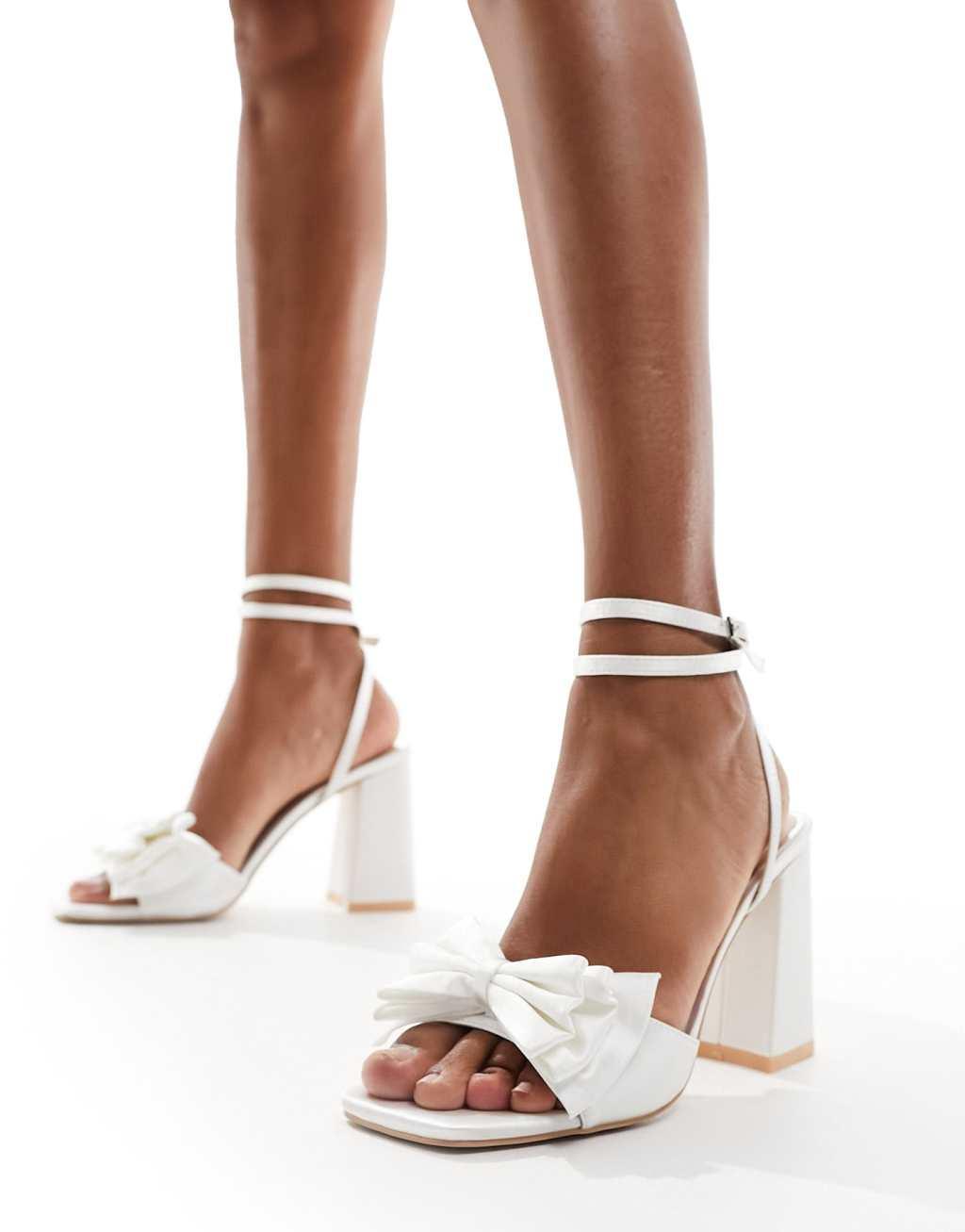 Be Mine Bridal Veronika heeled sandals in ivory Product Image