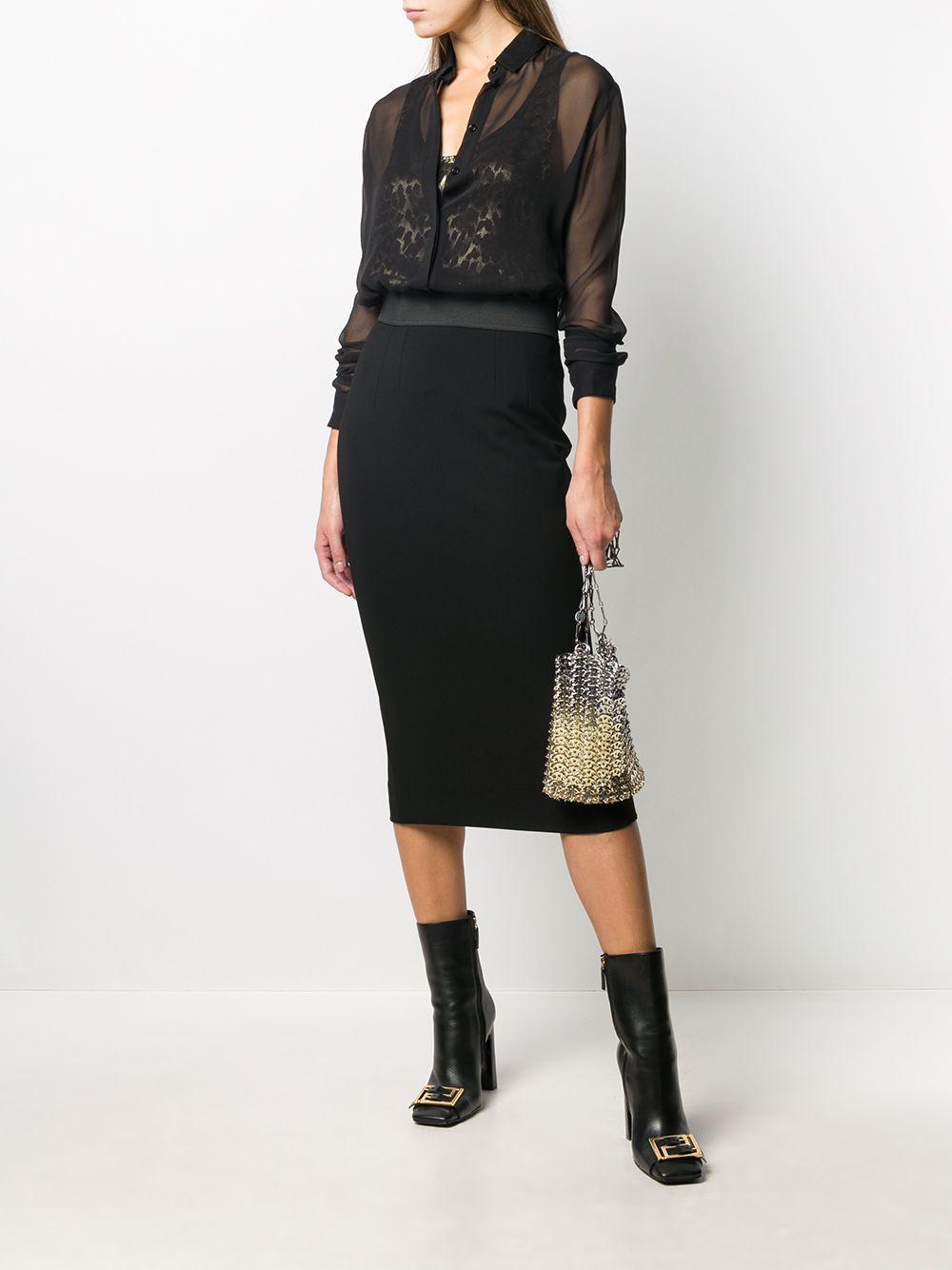 Wool-blend Pencil Skirt In Black Product Image