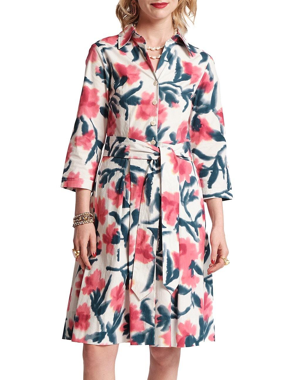 Womens Bellini Floral Pleated Shirtdress Product Image