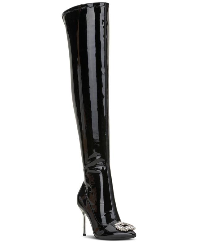 I.n.c. International Concepts Womens Romina Embellished Pointed-Toe Over-The-Knee Boots, Created for Macys Product Image