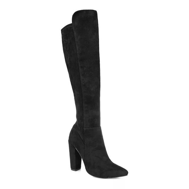 Journee Collection Dominga Tru Comfort Foam Womens Knee-High Boots Black Product Image