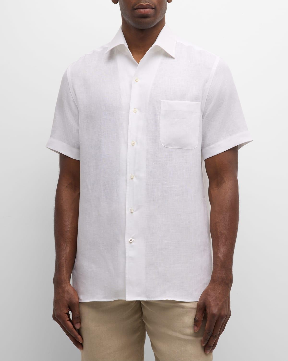 Mens Linen Pocket Sport Shirt Product Image