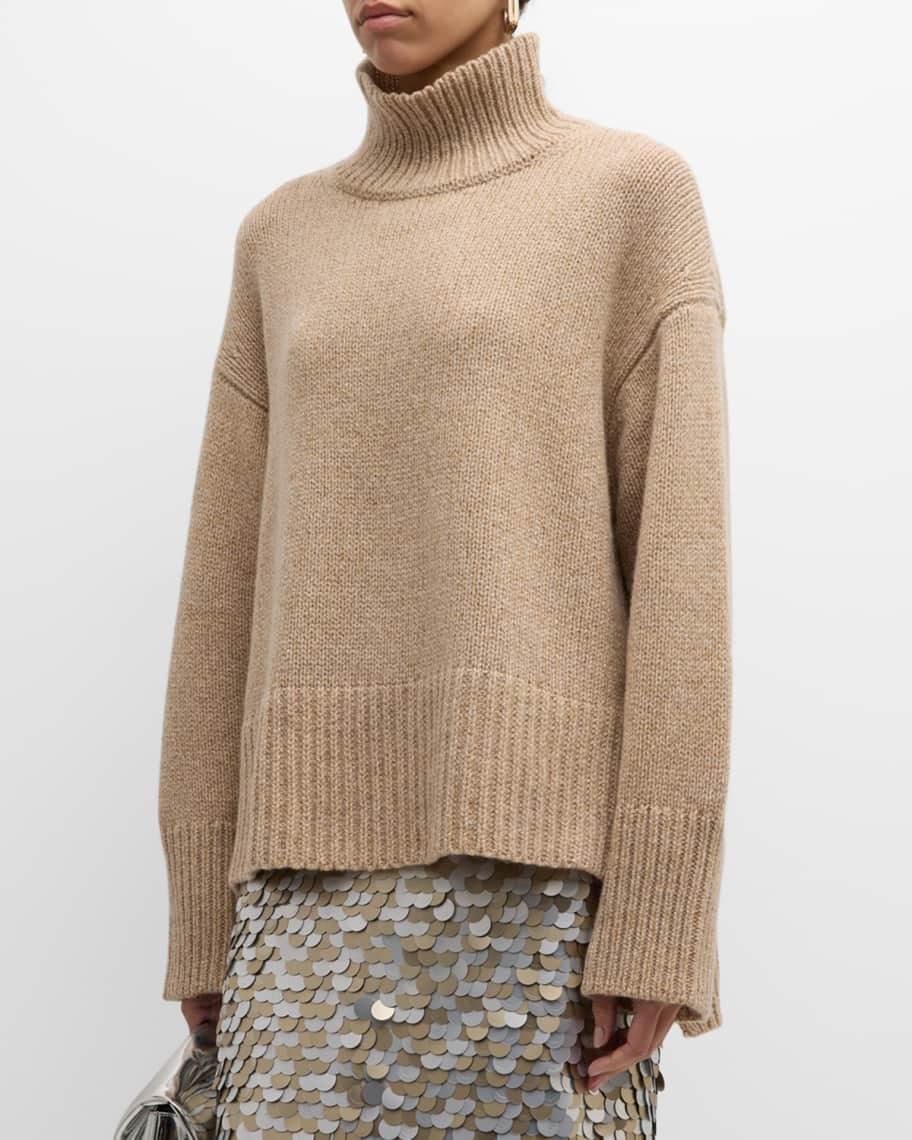 Oversized High-Low Turtleneck Sweater Product Image