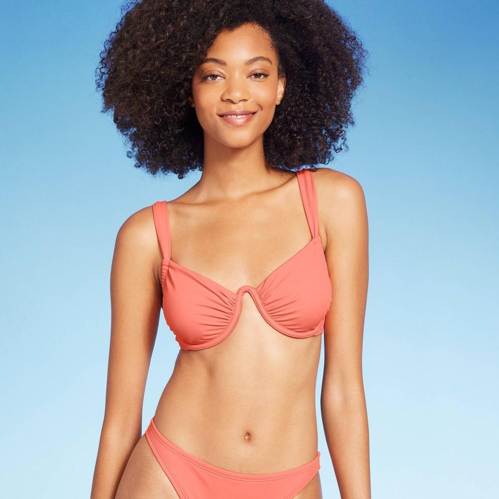 Womens Shirred Cup Continuous Underwire Bikini Top - Shade & Shore Product Image