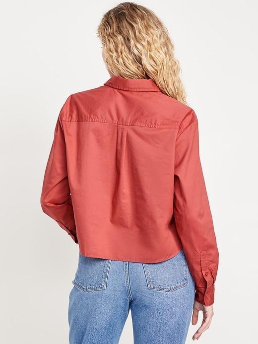 Button-Down Crop Shirt Product Image