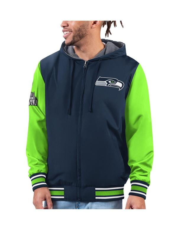 Mens G-iii Sports by Carl Banks Navy Seattle Seahawks Commemorative Reversible Full-Zip Jacket - Navy Product Image