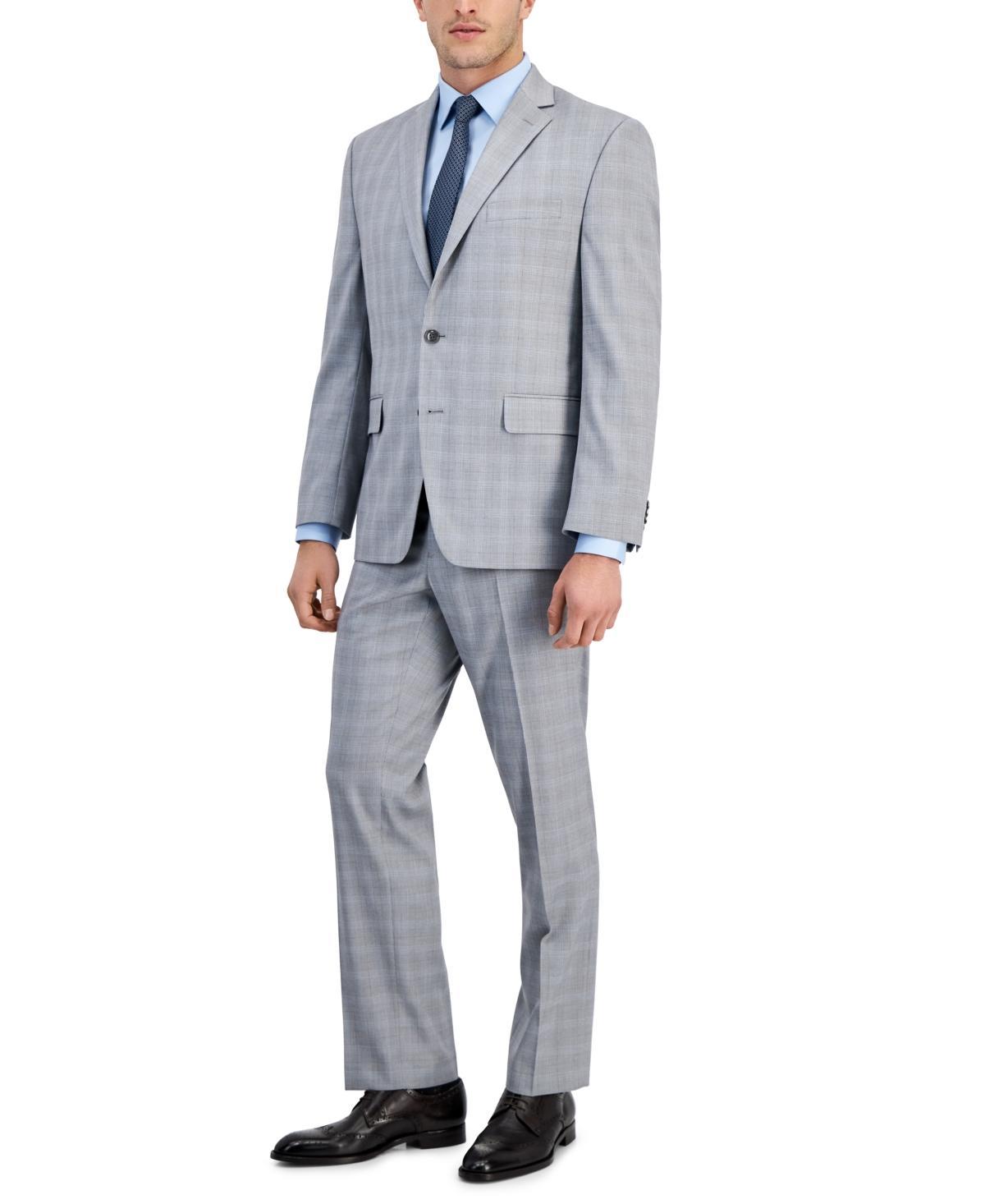 Perry Ellis Mens Modern-Fit Solid Nested Suit Product Image