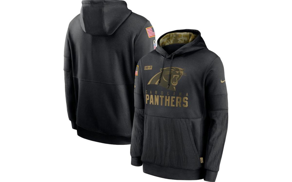 Nike Mens Carolina Panthers 2020 Salute to Service Therma Hoodie Product Image