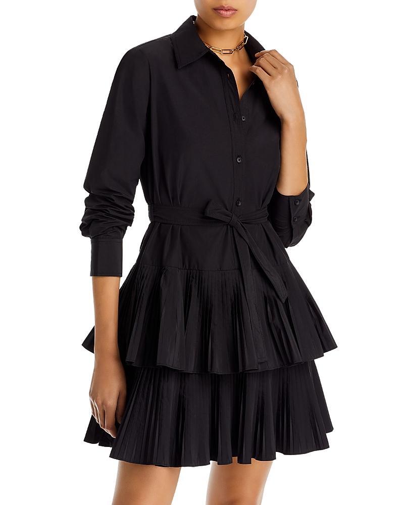 Womens Sterling Pleated Long-Sleeve Minidress Product Image