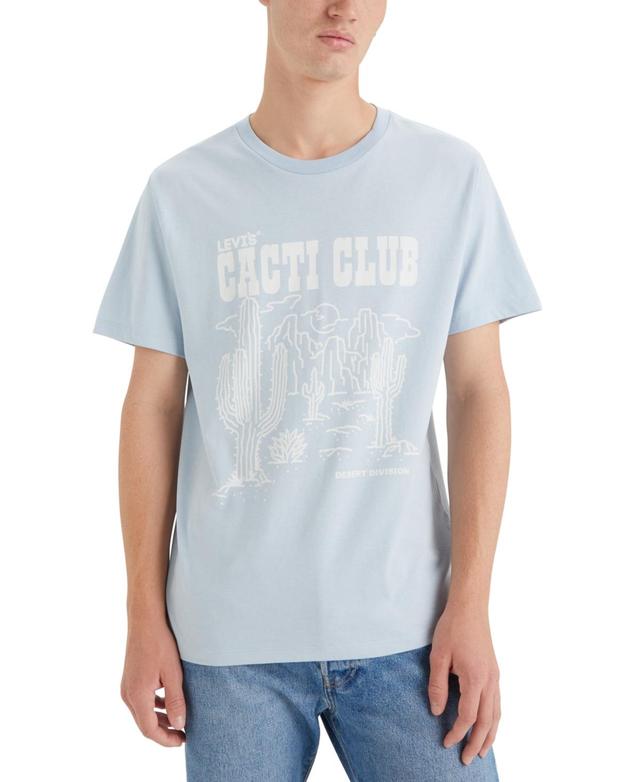 Men's Classic-Fit Cacti Club Logo Graphic T-Shirt Product Image