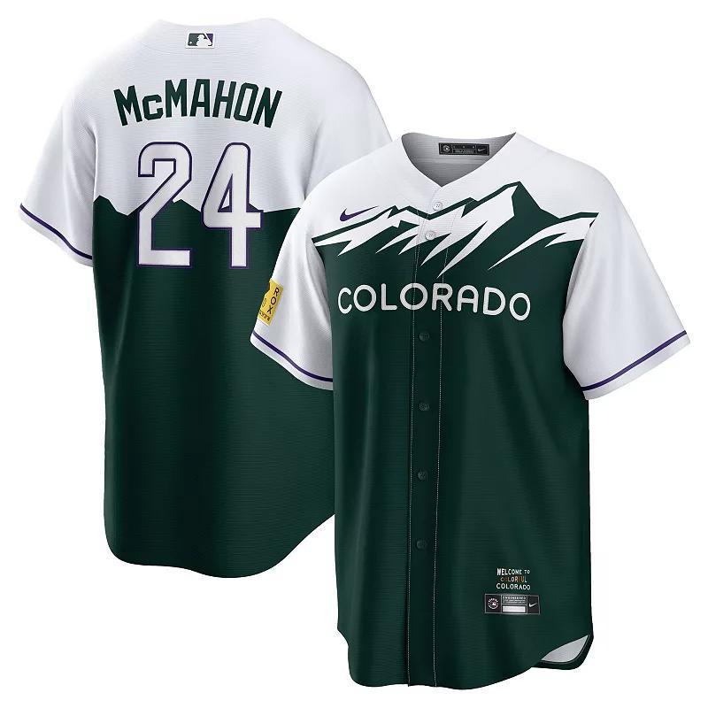 Mens Nike Ryan McMahon /Forest Green Colorado Rockies City Connect Replica Player Jersey Product Image