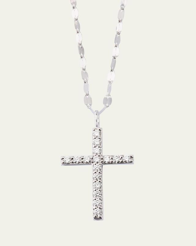 14K Yellow Gold Flawless Everyday Diamond Cross Necklace Product Image