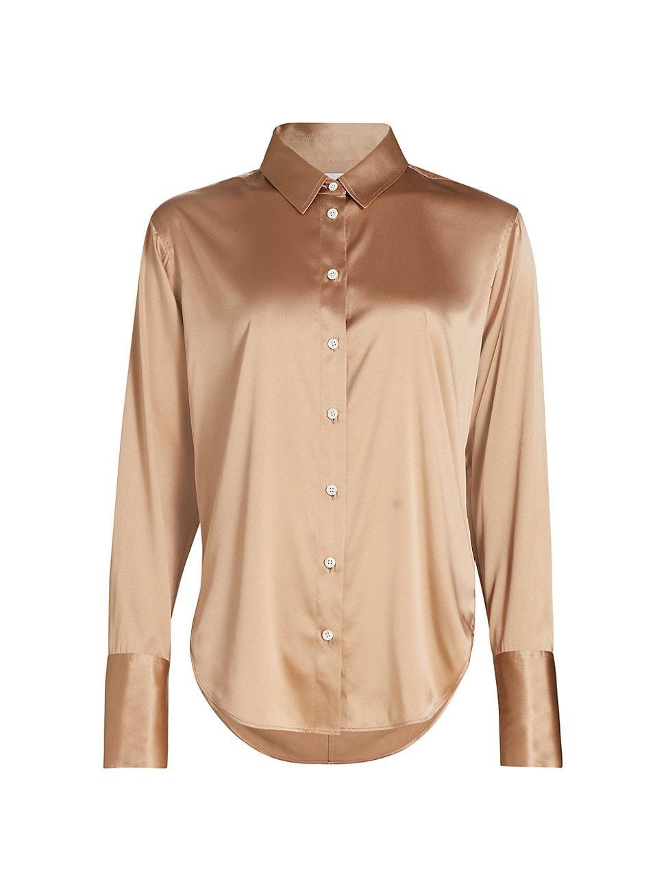 Womens The Standard Silk Button-Up Shirt Product Image