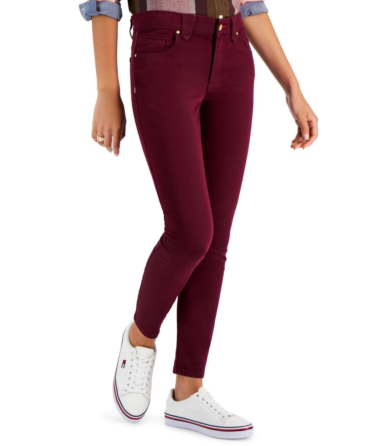 Tommy Hilfiger Womens Th Flex Waverly Sateen Skinny Pants Product Image