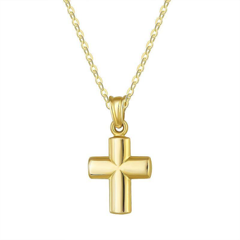 Forever 14K Cross Pendant Necklace, Womens Multicolor Product Image