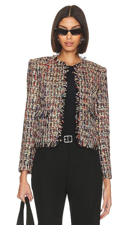 Angelina Tweed Blazer In Denim Product Image