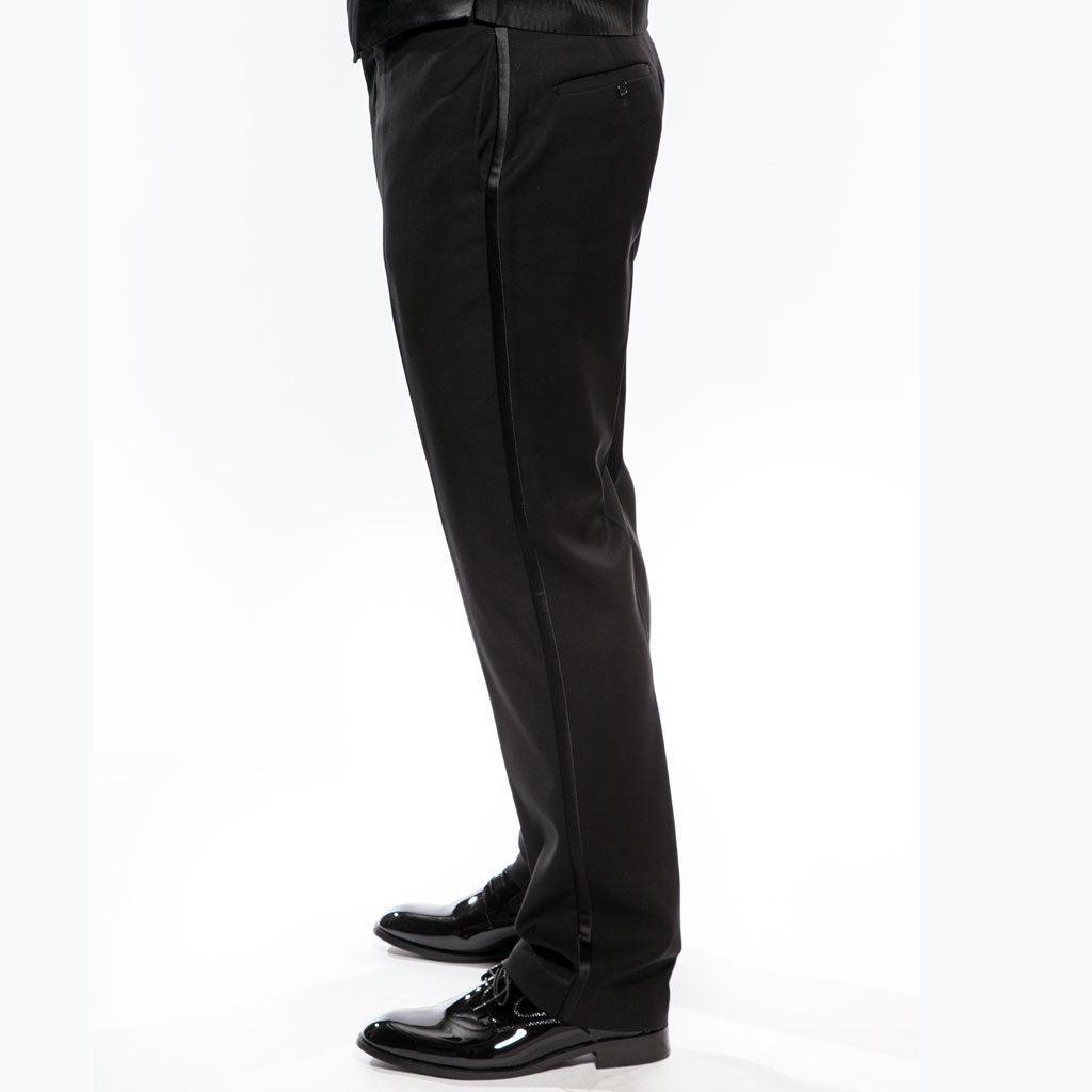 Regular Fit Black 2 Piece Tuxedo With Satin Lapel Product Image