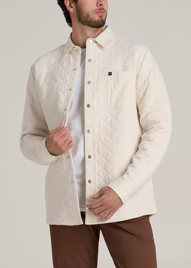 Quilted Shacket for Tall Men in Natural Male Product Image