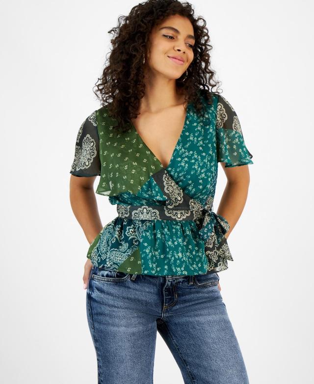 Guess Womens Ferra Wrap Top Product Image