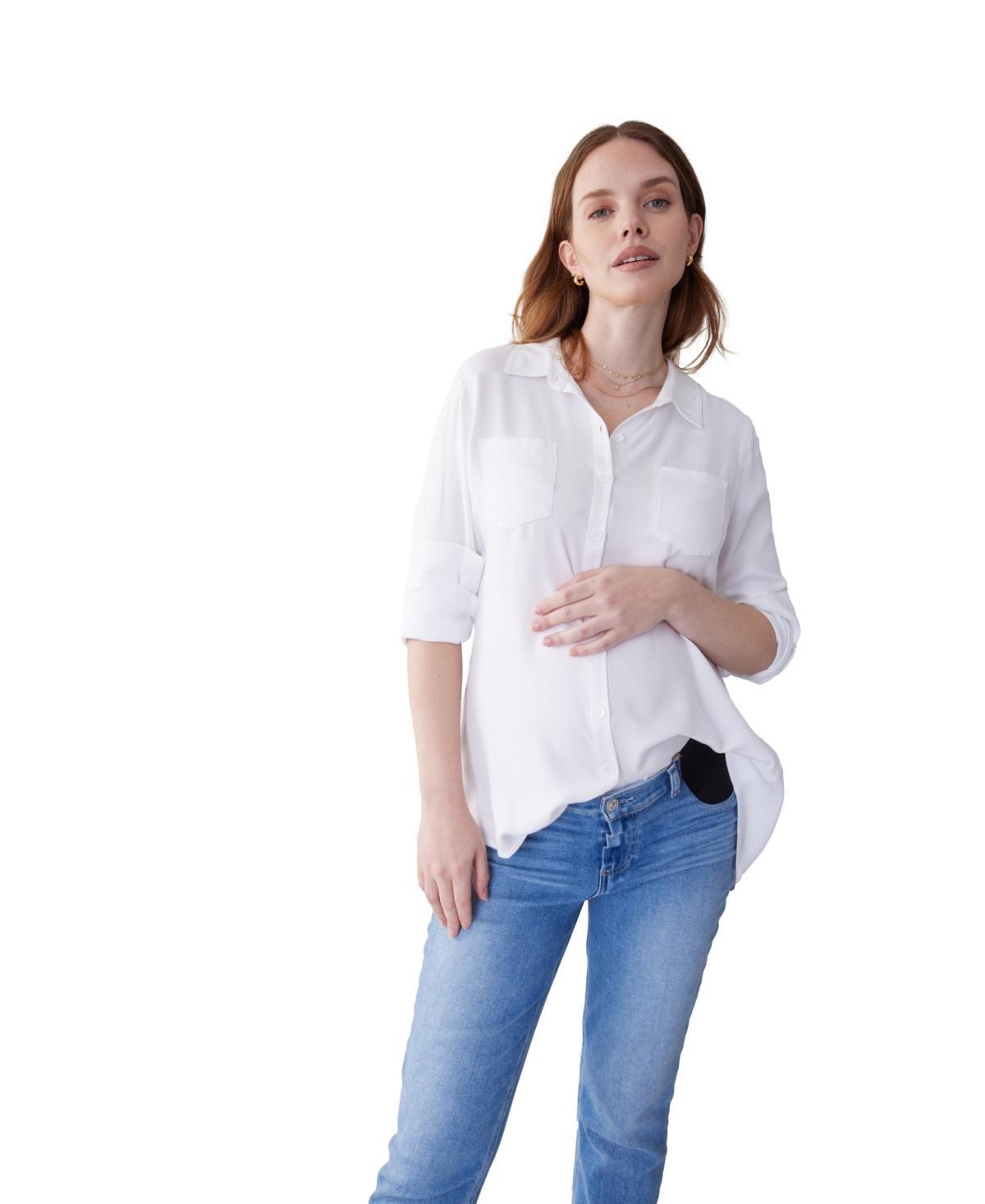 Ingrid & Isabel Classic Button-Up Maternity Shirt Product Image