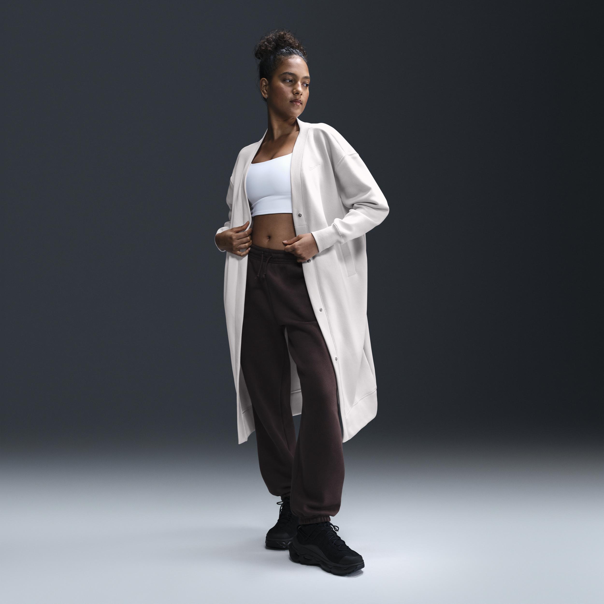 Womens Nike Sportswear Phoenix Fleece Oversized Long Cardigan Product Image